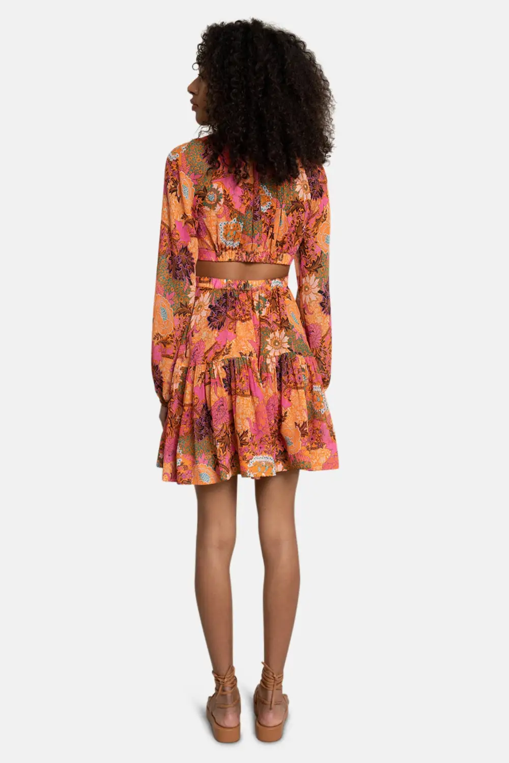 Raglan Silk Cutout Casual Dress