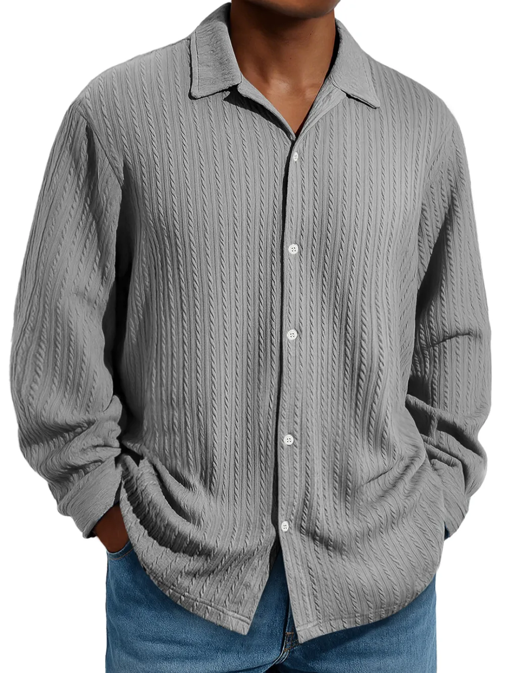 Jacquard Long Sleeve Shirt
