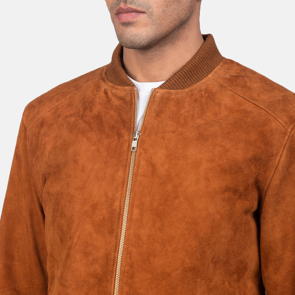 Men's Refined Bomber Suede Jacket