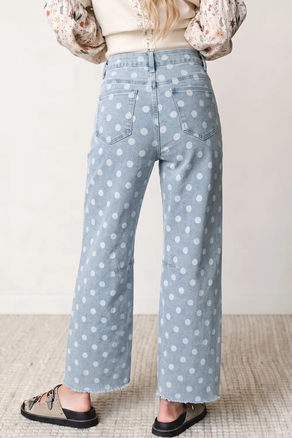 Women's Polka Dot Slim Fit Jeans