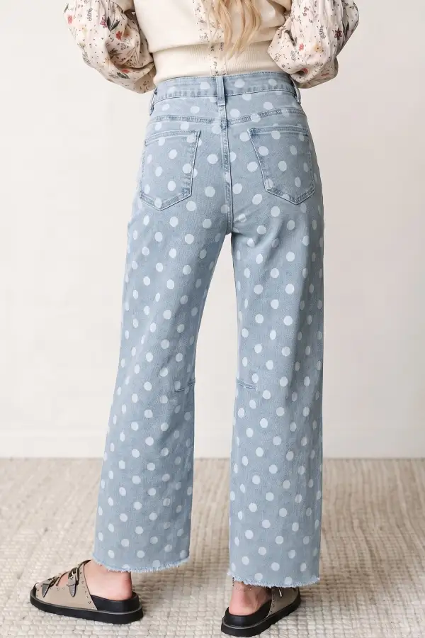 Women's Polka Dot Slim Fit Jeans