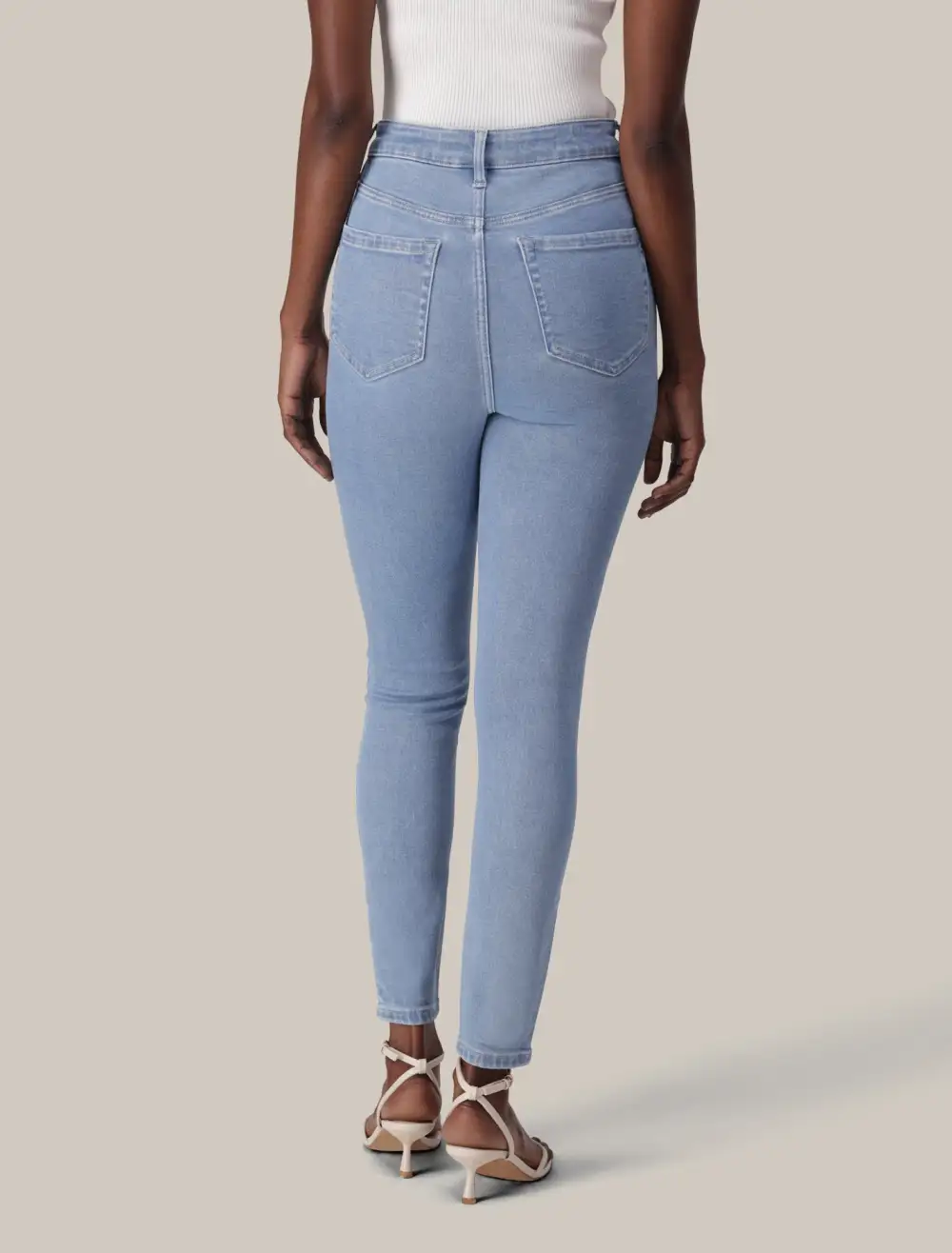 Light Wash High-Rise Skinny Jeans