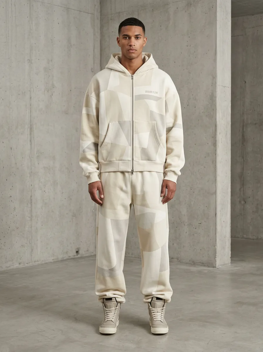 Tracksuit Geometric Men's Two-Piece Tracksuit