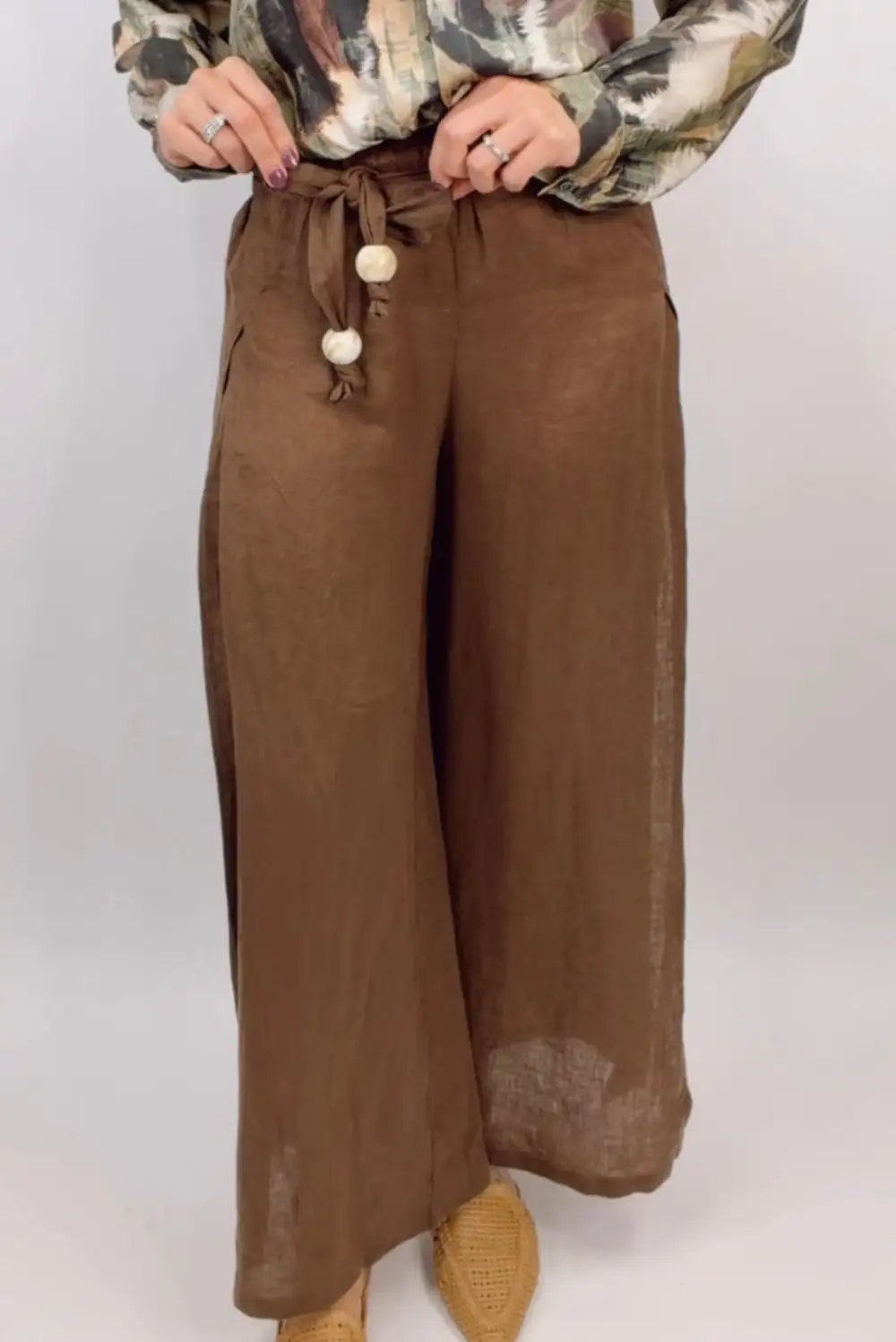 Side Slit Relaxed Fit Pants