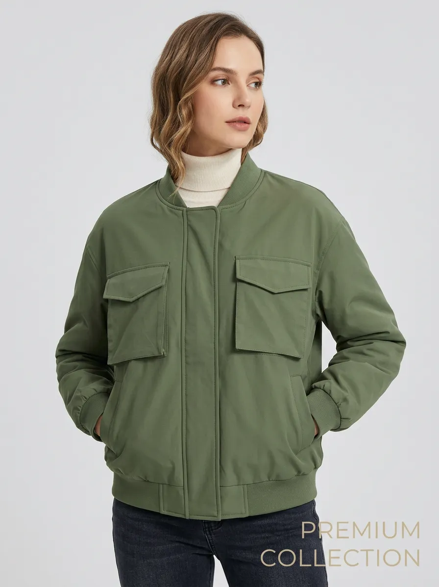 Vintage-Inspired Utility Women's Casual Jacket