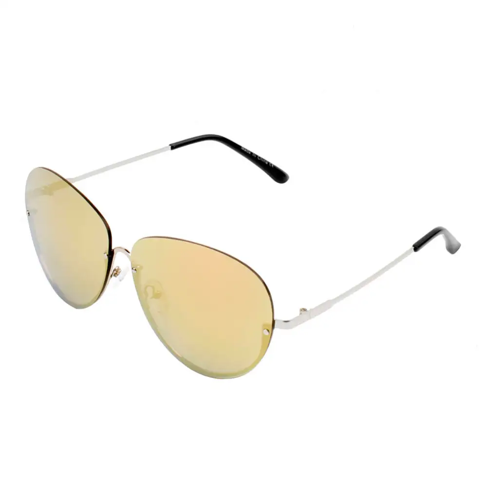 Half Frame Oversized Aviator Sunglasses