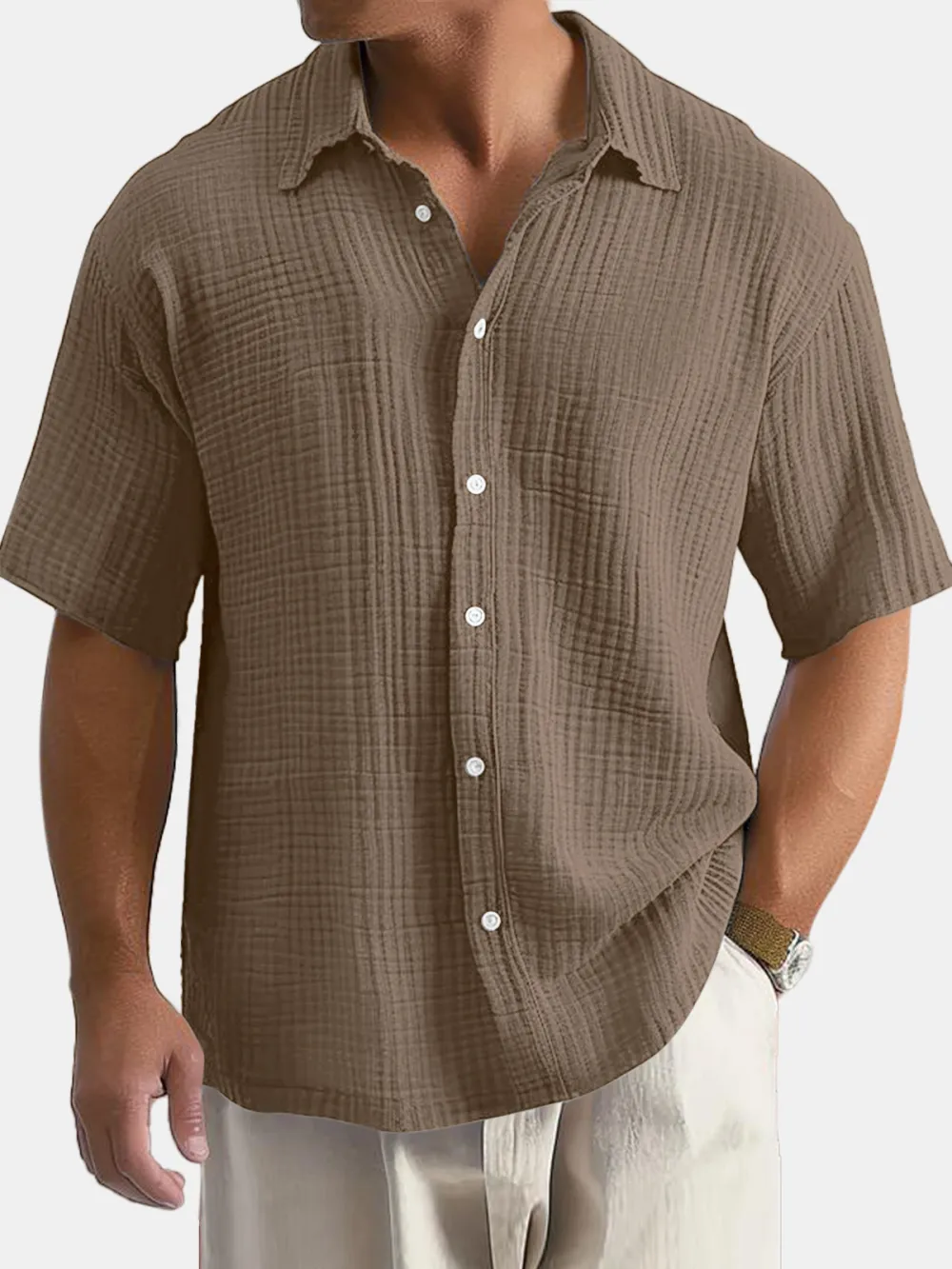 Textured Short Sleeve Shirt