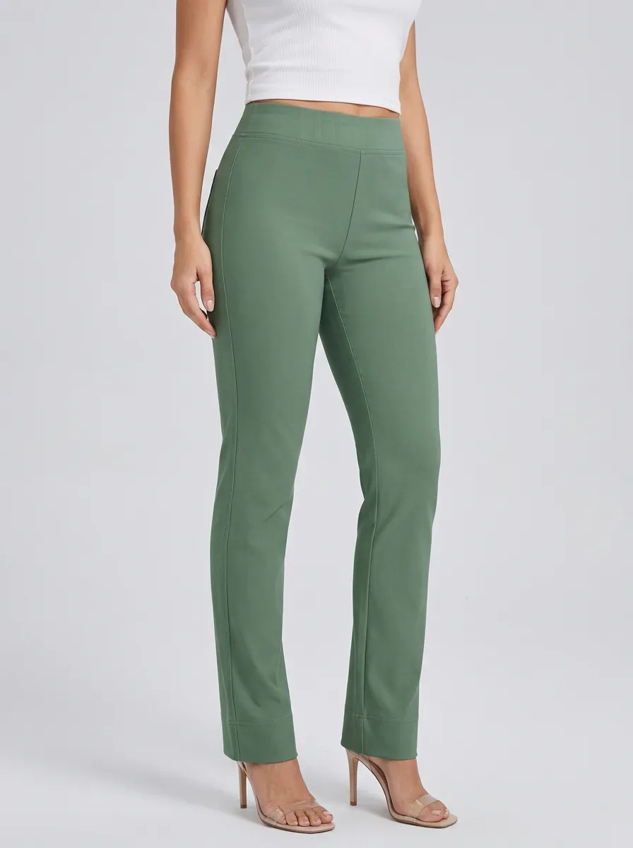 Weekend High-Stretch Casual Mid-Rise Stretch Pants