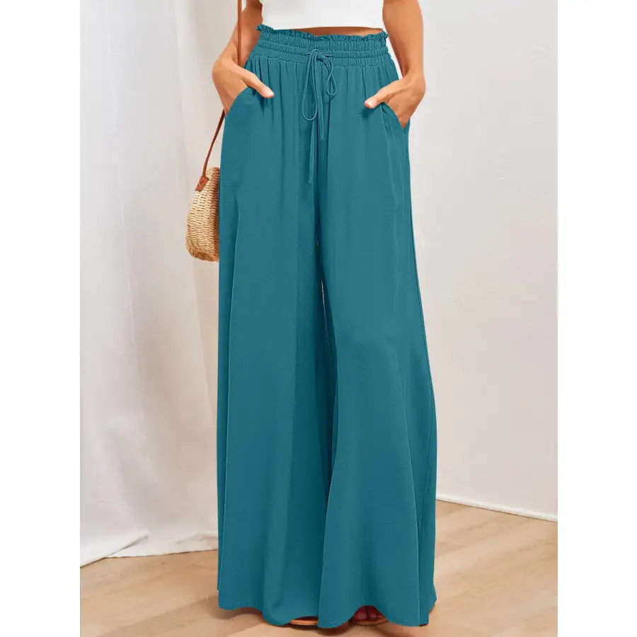 Casual Wide Leg Pants with Pockets