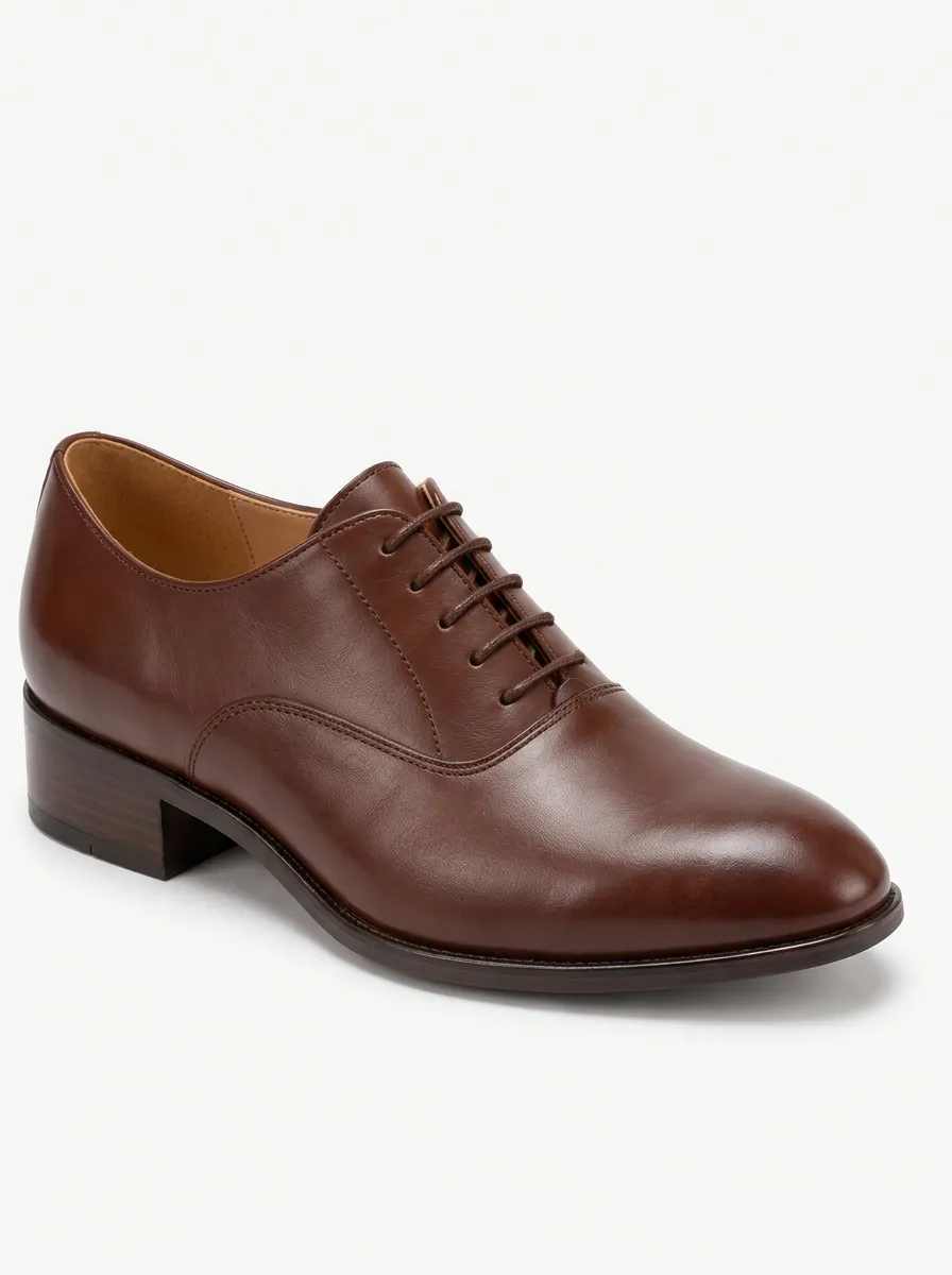 Women's Classic Pumps with Oxford Leather Breathable Detail