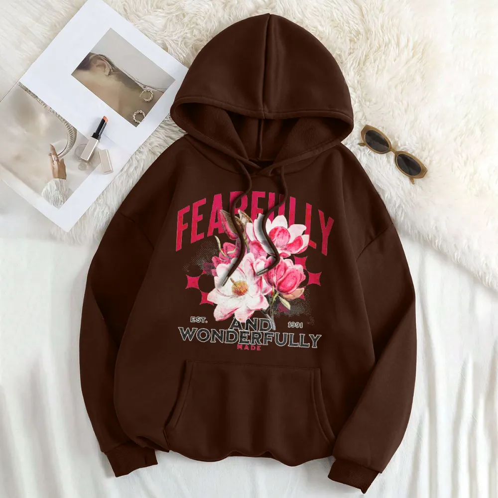 Vintage flowers Bohemian flowers Women's Fashion Hoodie