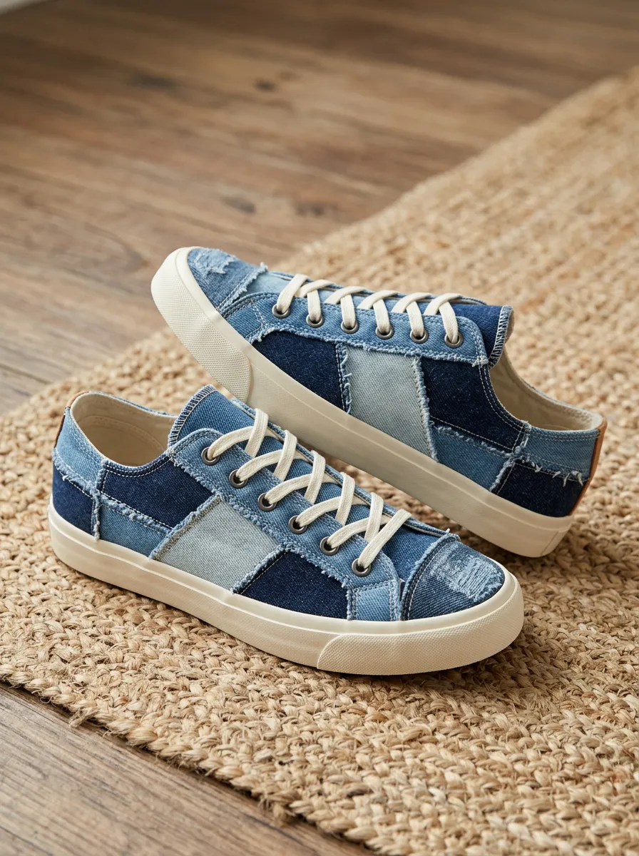 Women's Patchwork Denim Lifestyle Edit Skate Shoes