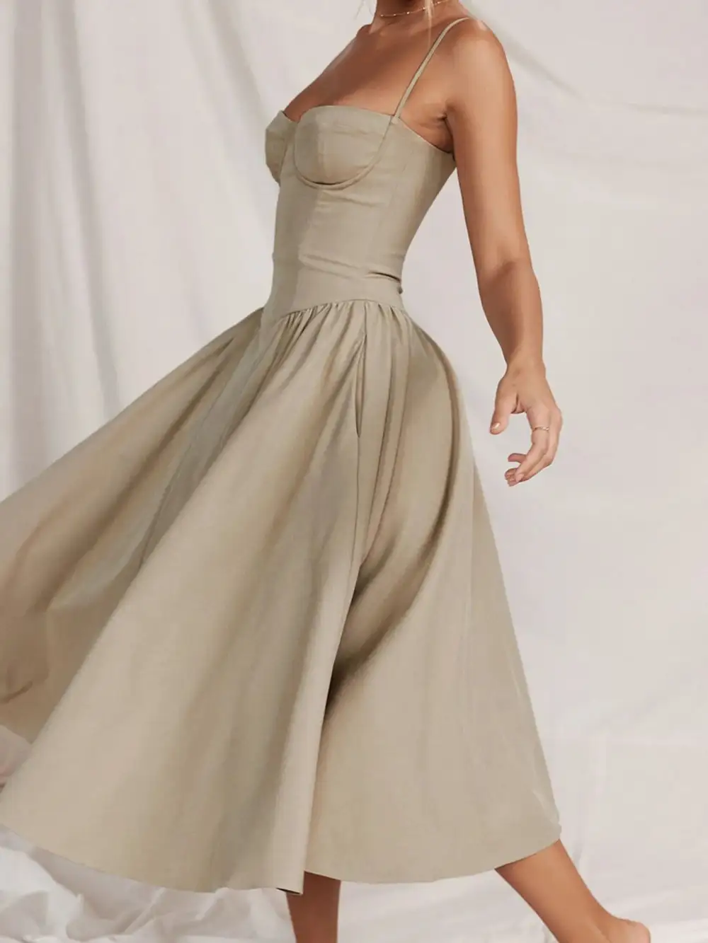 Ruched Sweetheart Neck Cami Dress