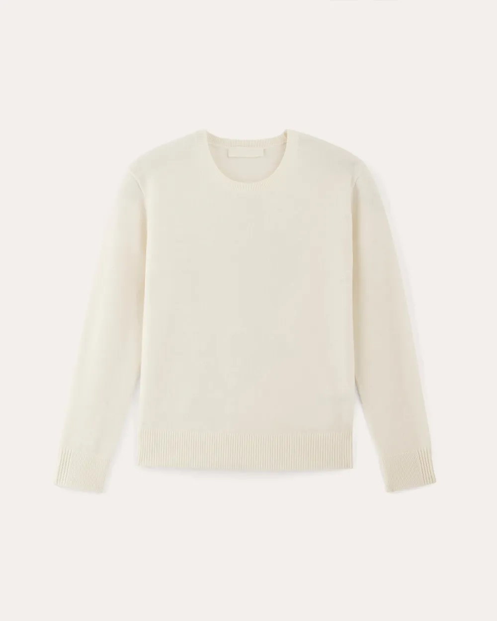 The White Classic Crew in Cashmere