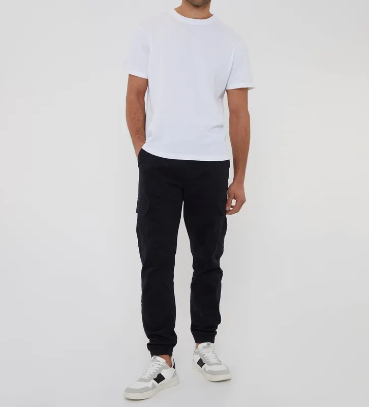 Black Jogger Style Cargo Pants