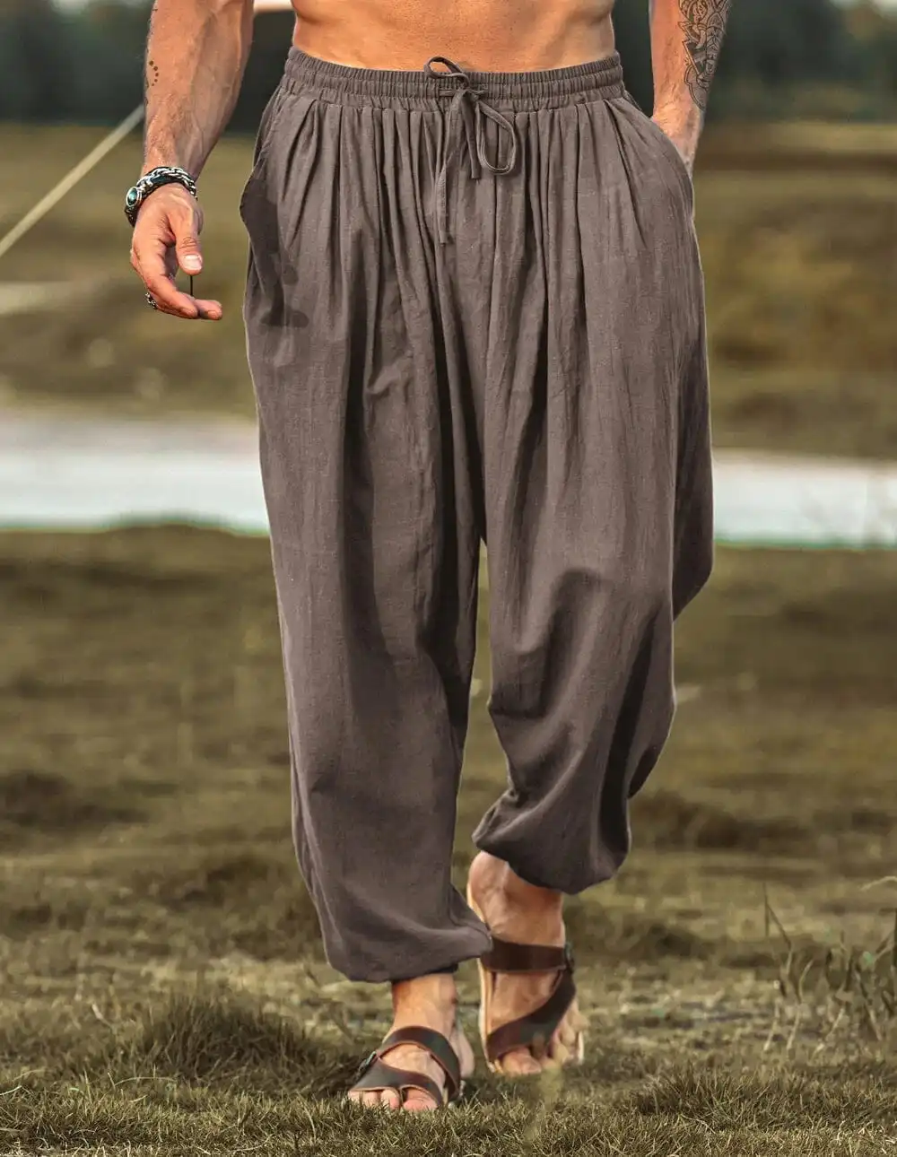 Loose Fit Linen Pants