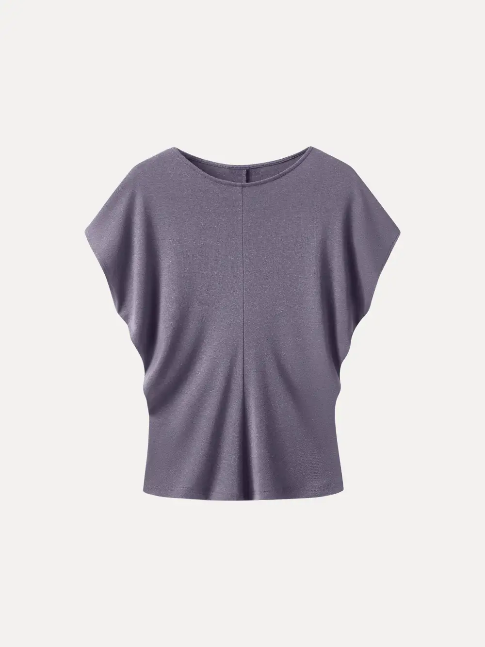 Linen-Blend Round Neck Relaxed Summer Top