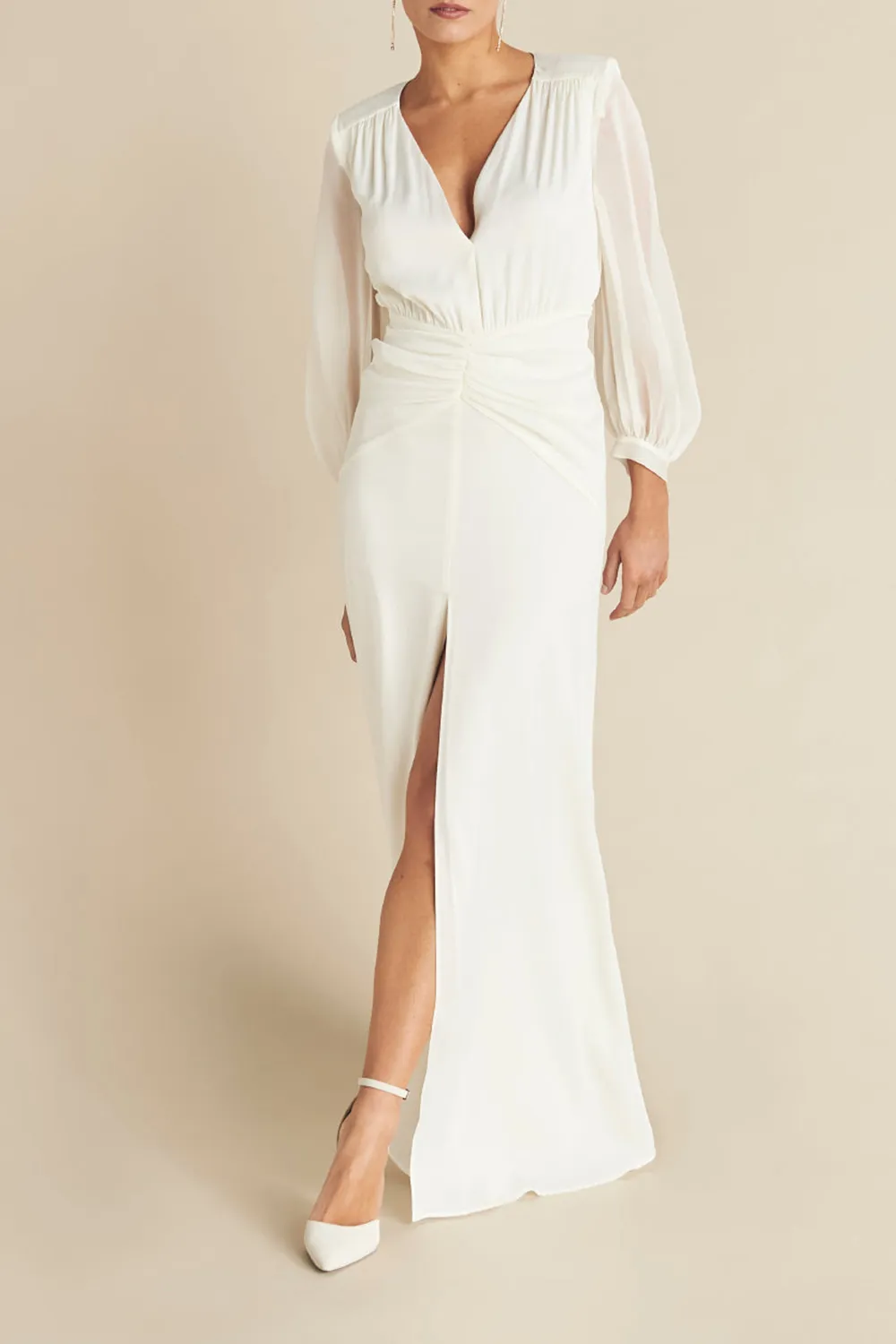 Long Sleeve V-neck Dress