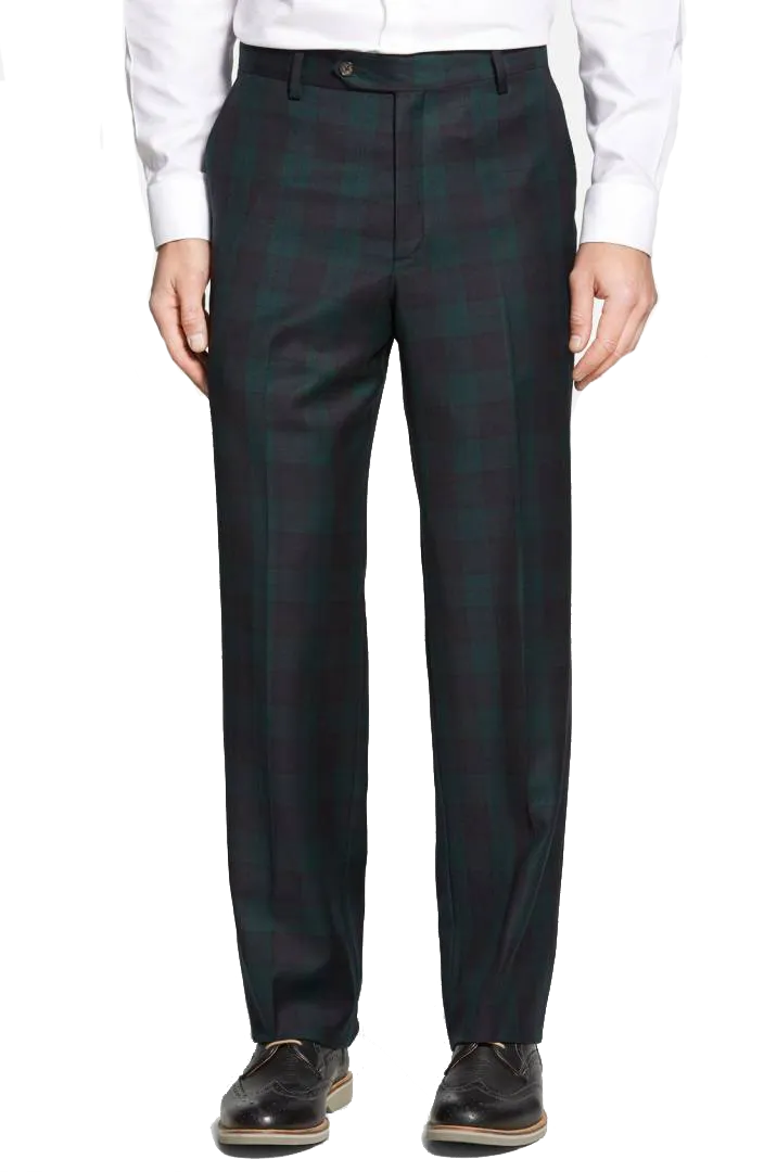 Dress Flat Front Regular Rise Traditional Fit Trousers