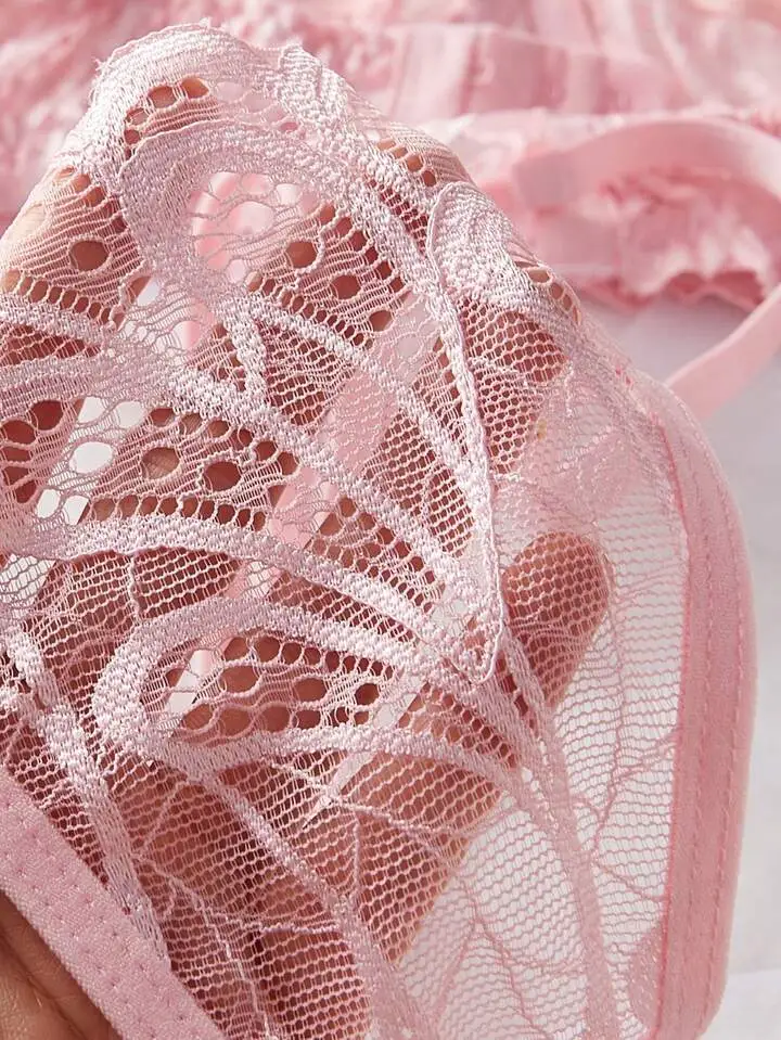 Refined Lace Sheer Bra And Panty Set