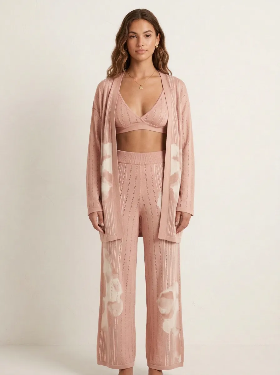 Floral Cardigan Lounge Set
