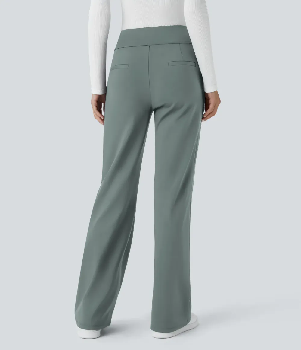  DayStretch Mid Rise Side Zipper Pocket Work Flare Pants