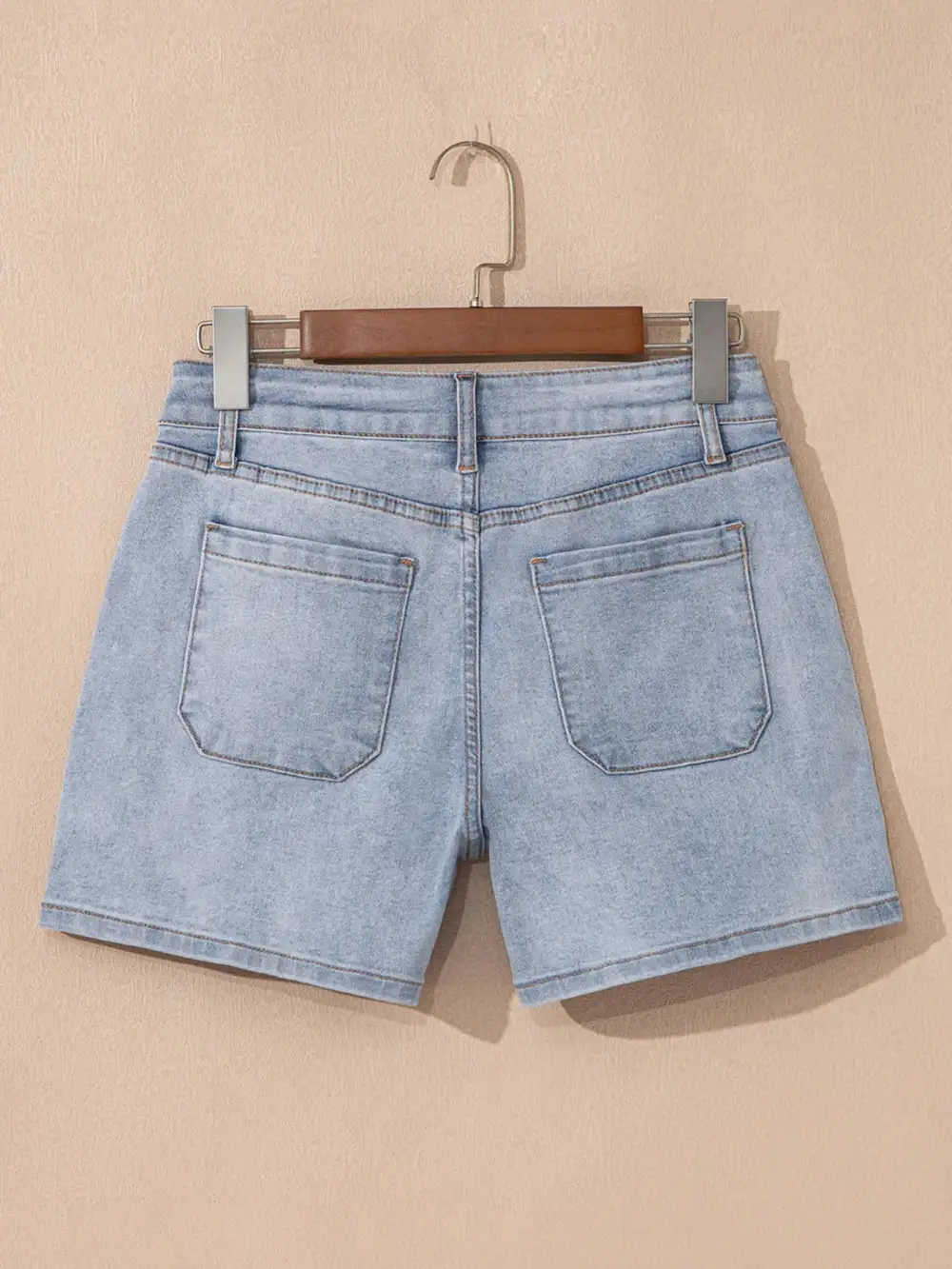 Wash High Rise Shorts Denim Pants