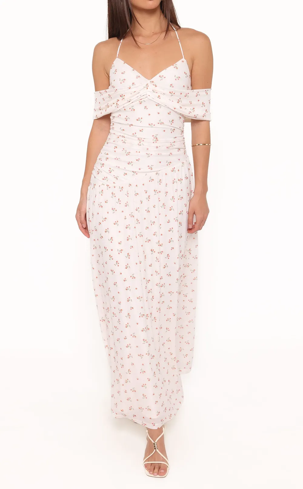 A-Line Halter Maxi Dress