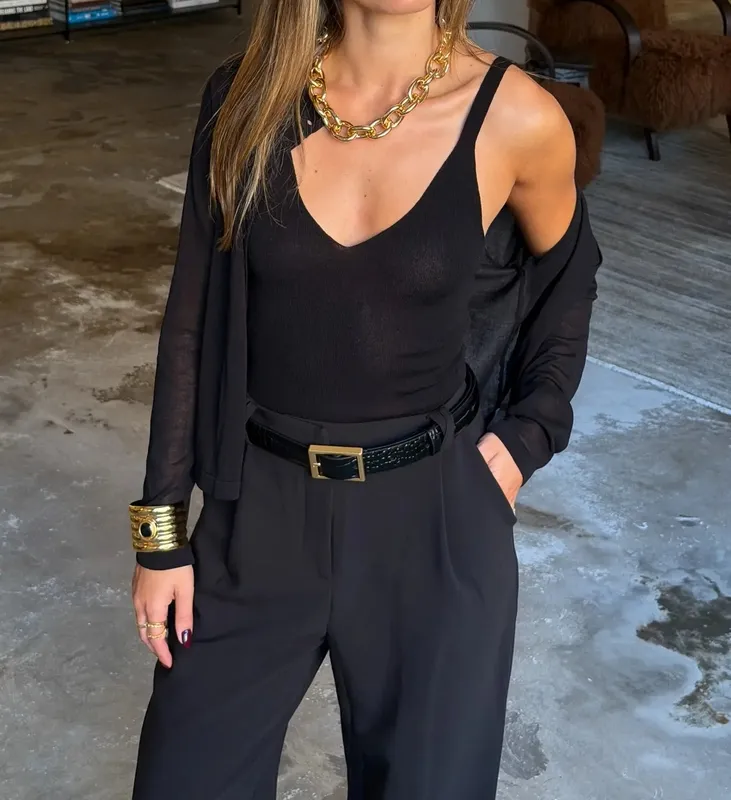 Black Knit Cardigan