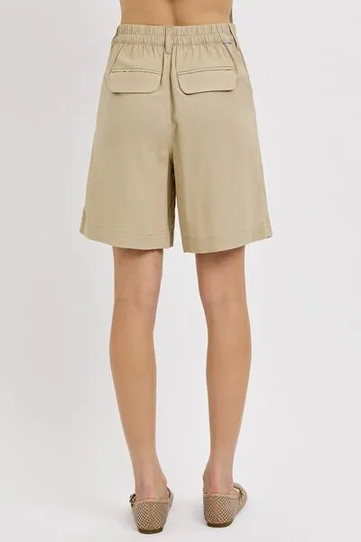 Easygoing High Rise Pleated Front Shorts
