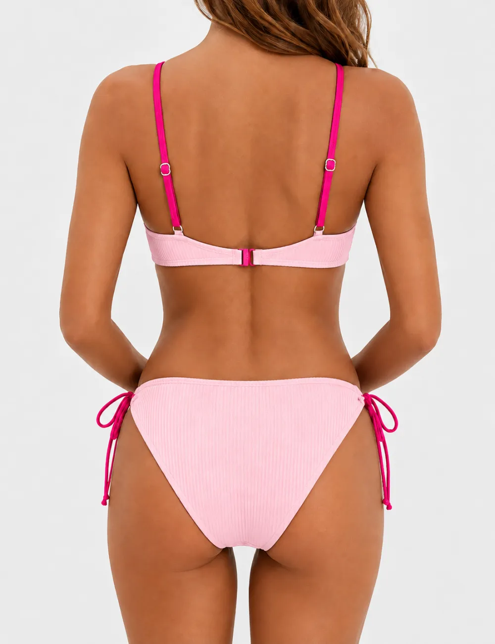 Tone Metal Accents Triangle Bikini Set