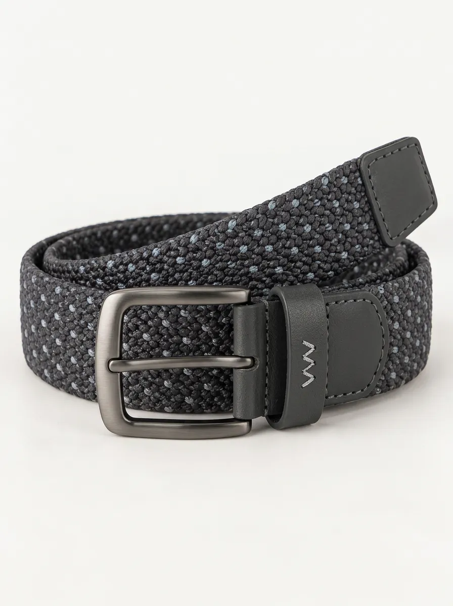 Men's Performance Trail Casual Grey Stretch Woven Belt