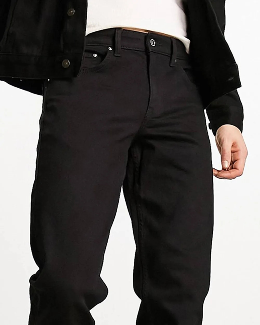 Stretch Slim Jeans In Black