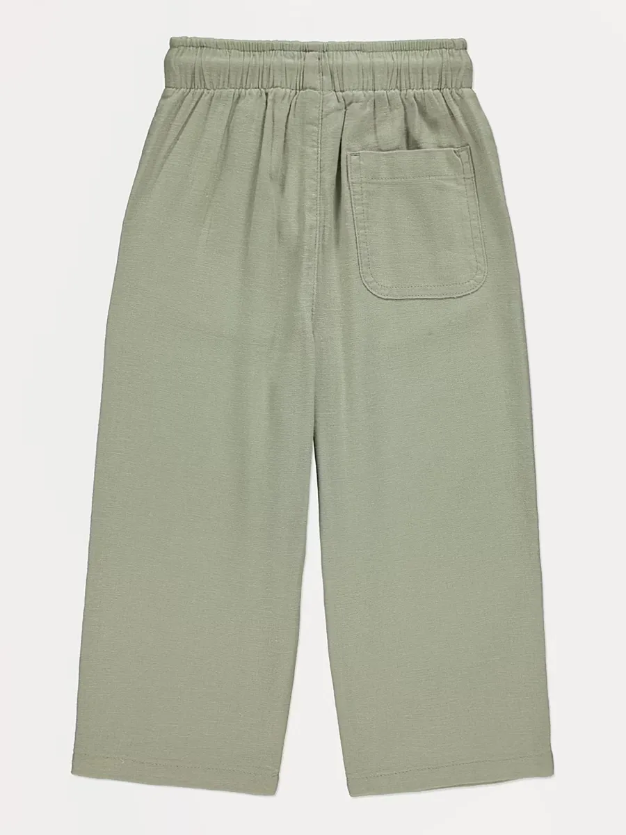 Sage Green Trousers with Linen