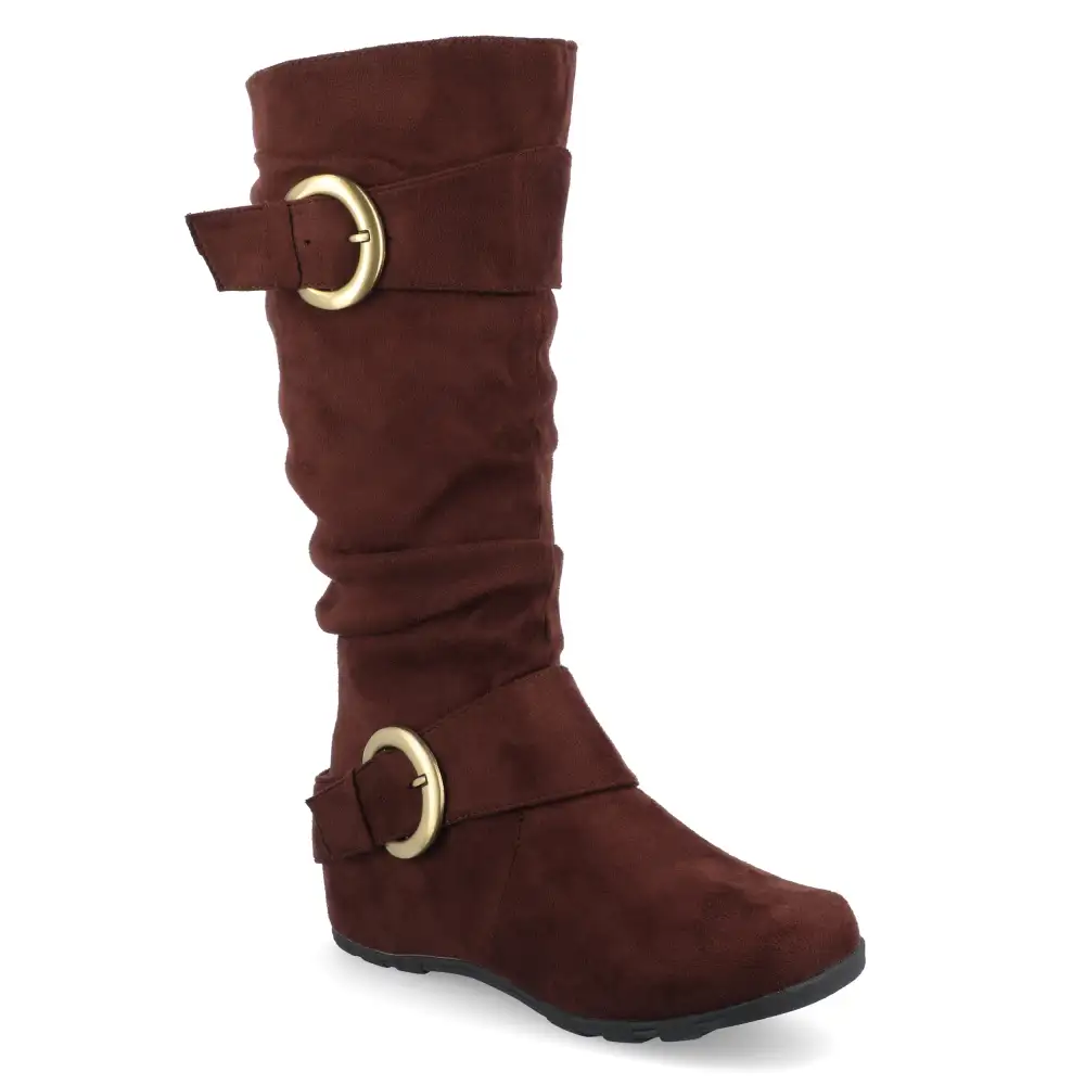 Slouchy Buckle Extra Wide Calf Boots