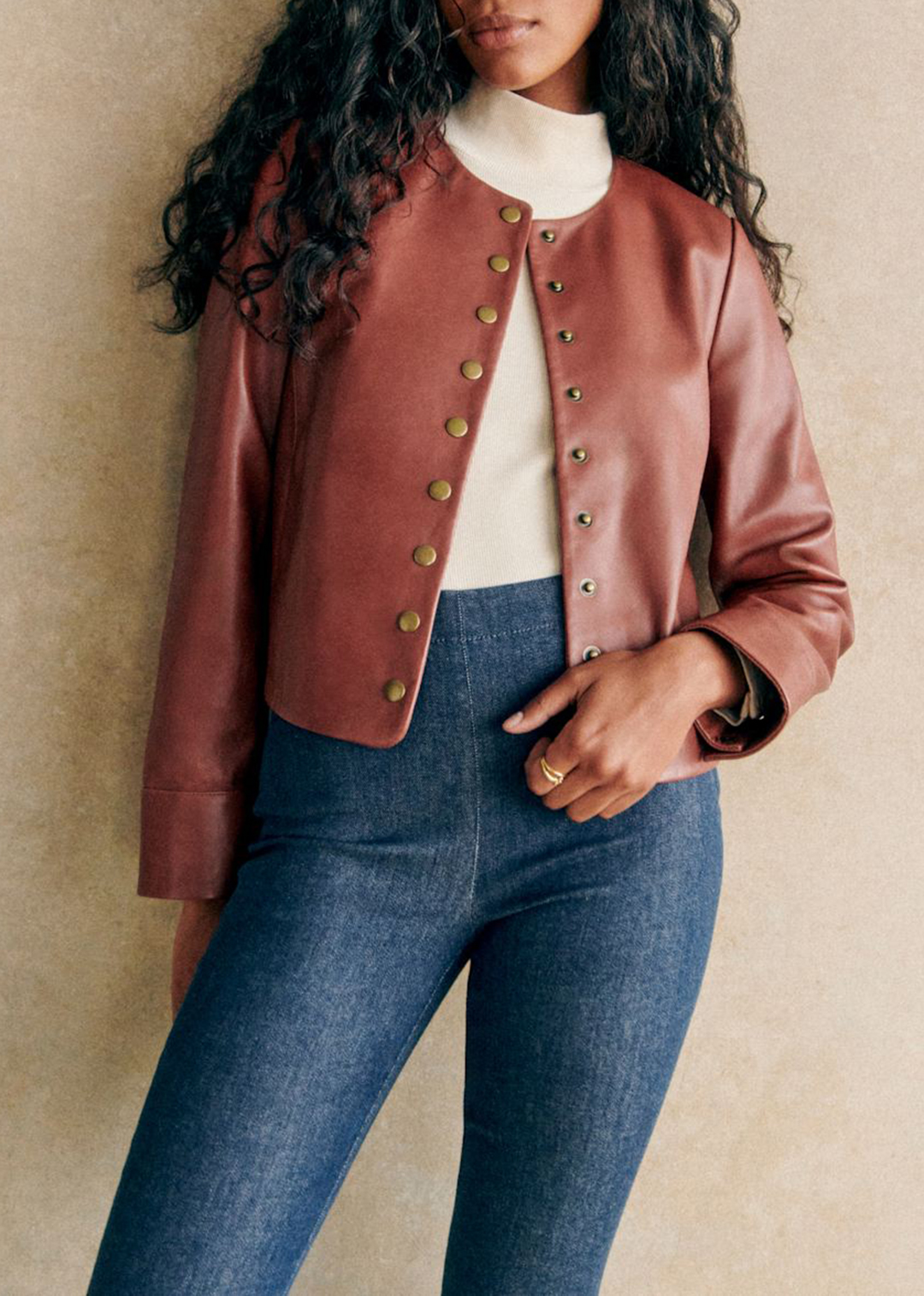 High Waist Cropped Bootcut Jeans