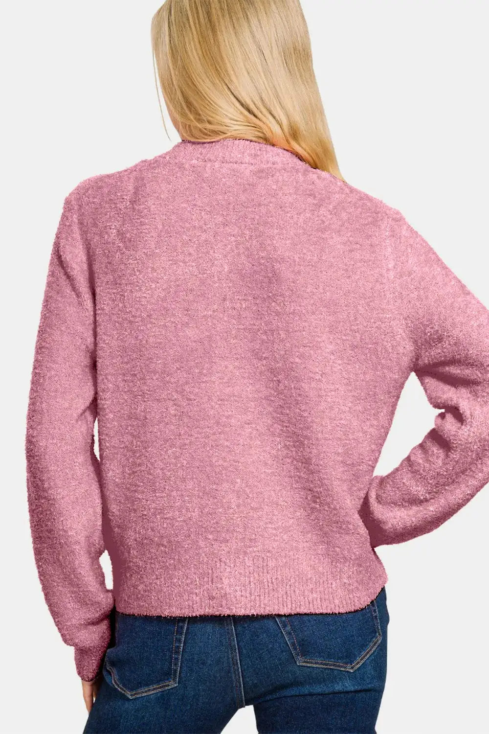 Button Front Button Down Long Sleeve Knit Cardigan