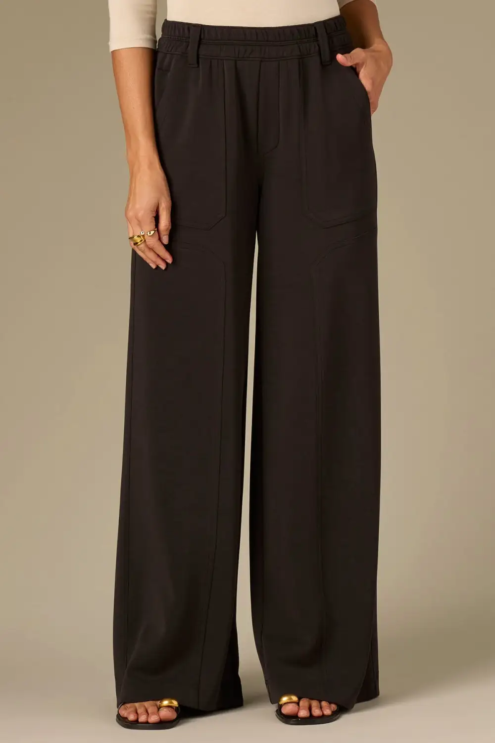  Wide Leg Glider Petite Pants Patch Pockets