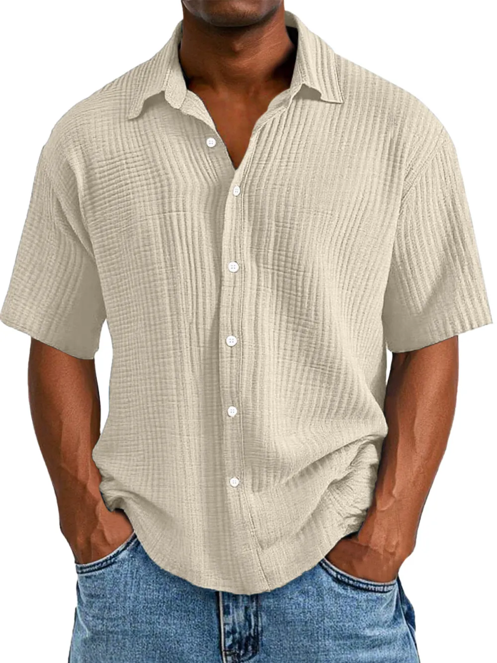 Short Sleeve Button Front Shirt