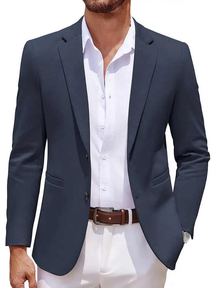 Casual Knit Two Buttons Suit Jackets