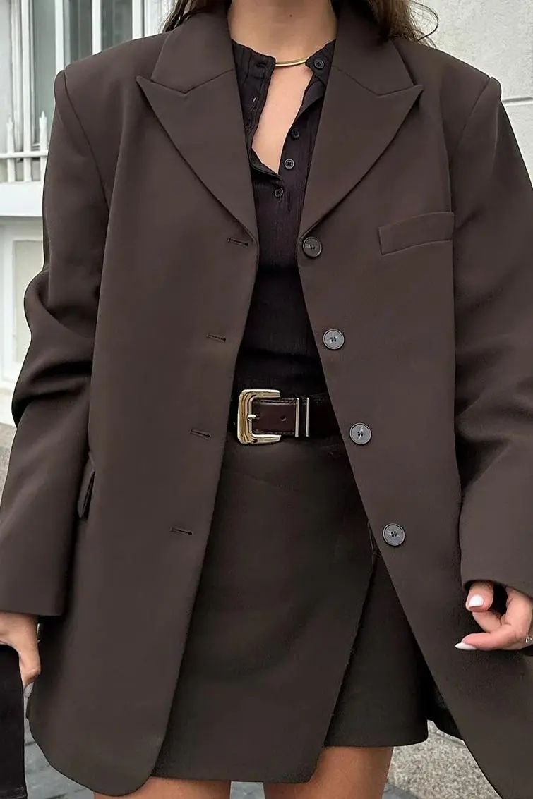 BITTER CHOC BOYFRIEND BLAZER