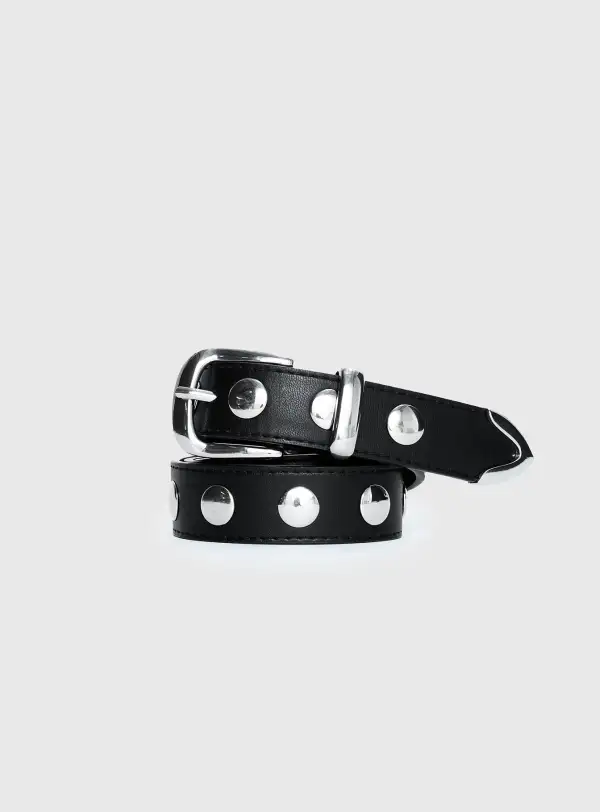 Structured Studded Buckle Belt