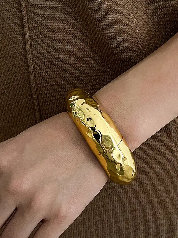 Geometric Alloy Polished Vintage Bracelet