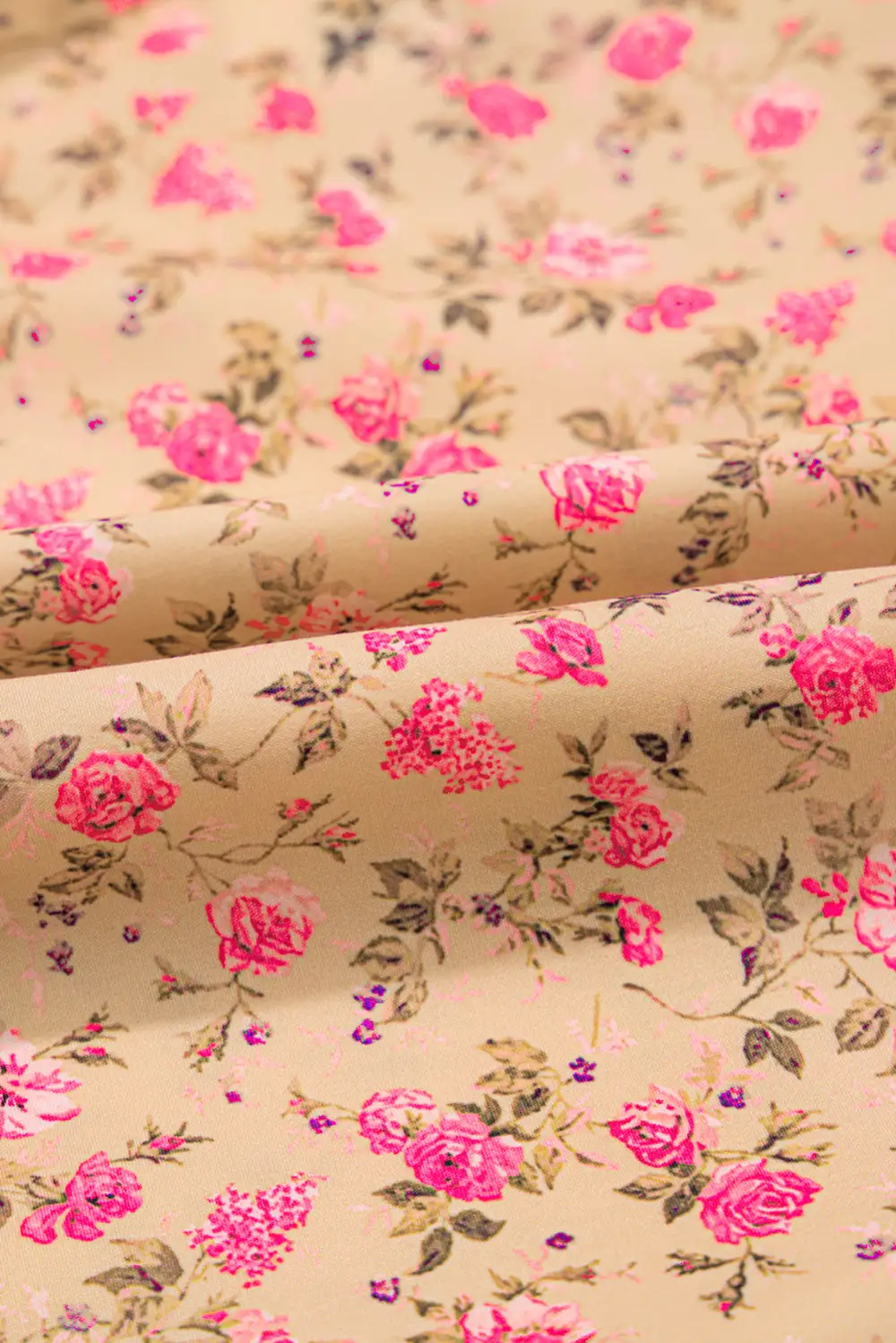 Floral Bow Detail Puff Sleeve Blouse