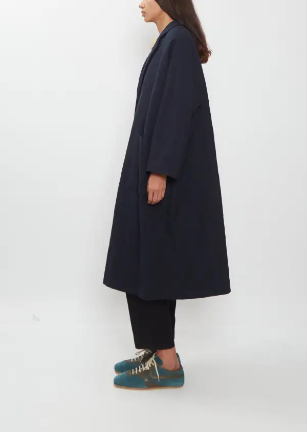 Women's Notch Lapel Single Breasted Longline Coat