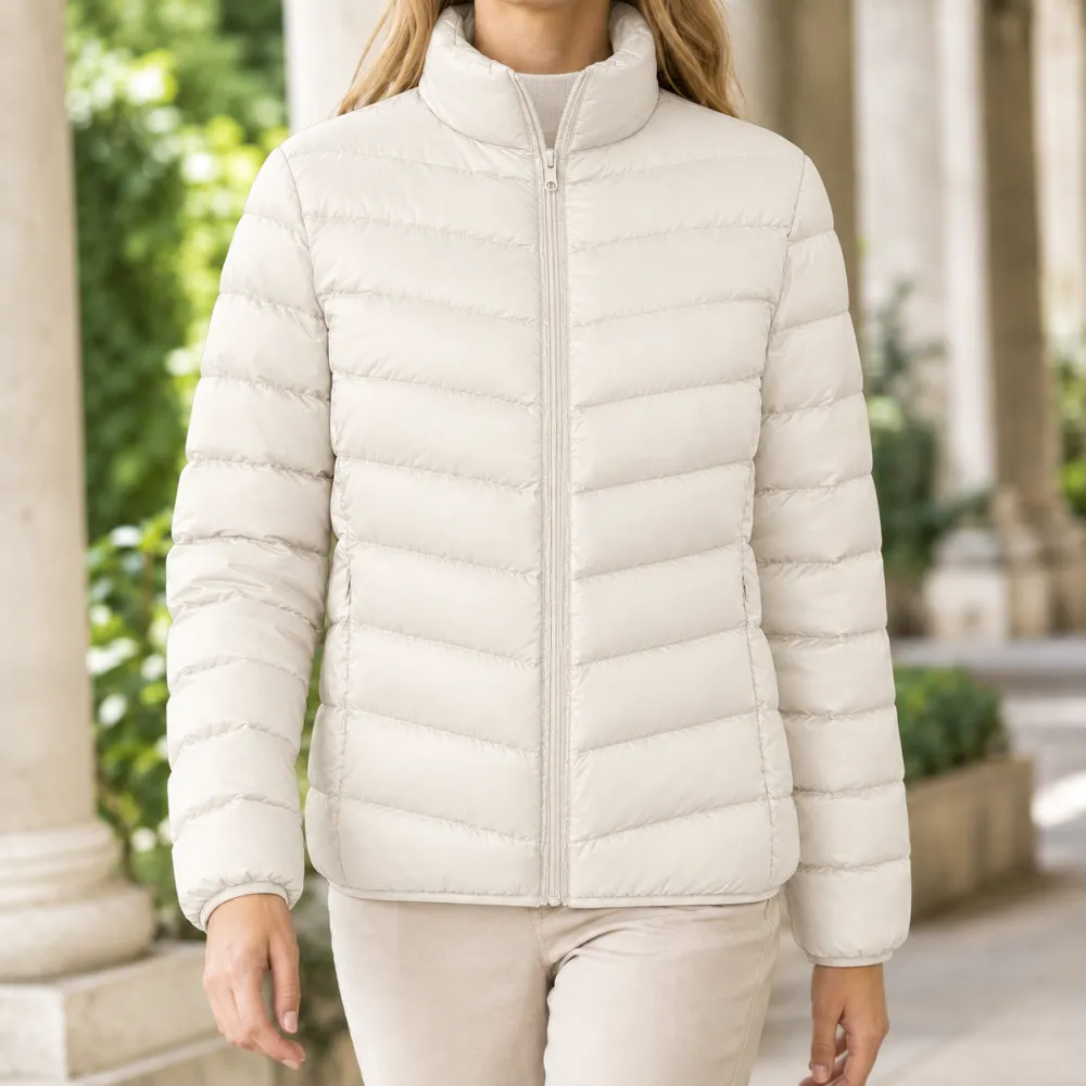 Stand Collar Quilted Jacket