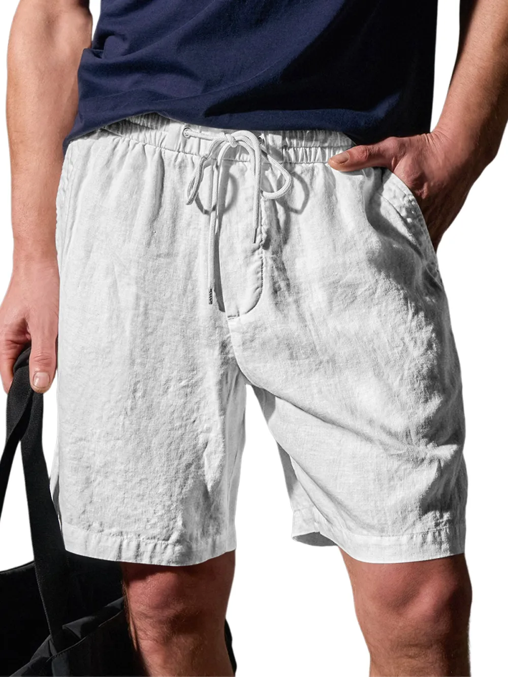 Structured Pull On Shorts