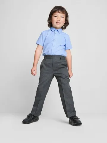 3-7yrs | 2pk Unisex Cotton Blend Short Sleeve School Shirts