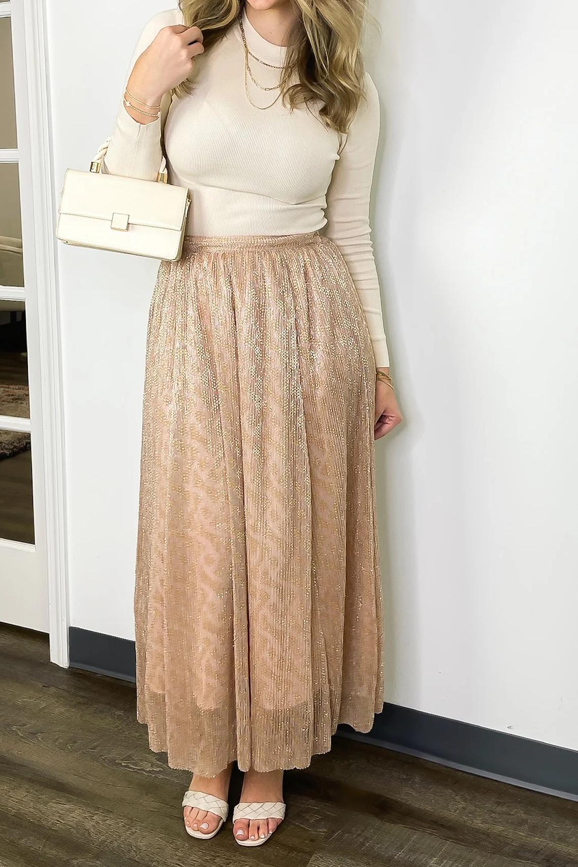 Magnificent Charm Flowy Maxi Skirt