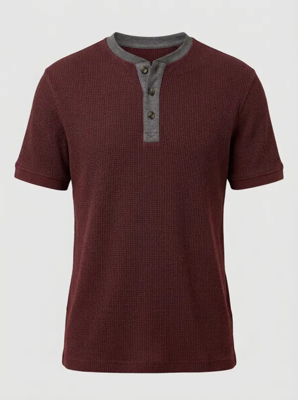 Modern Daily Men's Short-Sleeve Henley Shirt